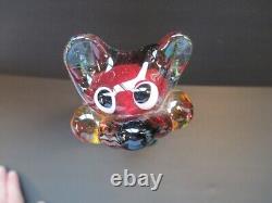 LARGE 14 MURANO Italy Art Glass Figure Dog Multicolor Hand Blown C73