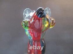 LARGE 14 MURANO Italy Art Glass Figure Dog Multicolor Hand Blown C73