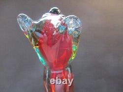 LARGE 14 MURANO Italy Art Glass Figure Dog Multicolor Hand Blown C73