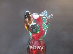 LARGE 14 MURANO Italy Art Glass Figure Dog Multicolor Hand Blown C73