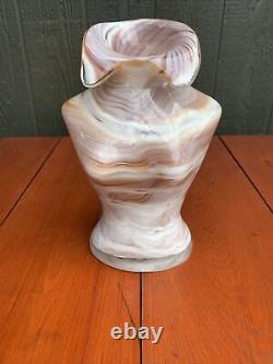 LARGE HAND BLOWN VASE MURANO STYLE WOMAN BUST TORSO NECKLACE HOLDER 8 Pounds