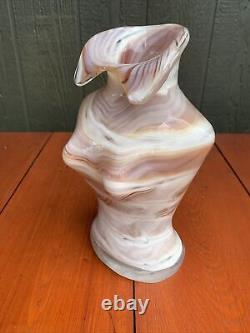 LARGE HAND BLOWN VASE MURANO STYLE WOMAN BUST TORSO NECKLACE HOLDER 8 Pounds