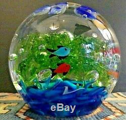 LARGE Murano Glass Fish Aquarium Glass Barbini Cenedese Style Excellent WOW