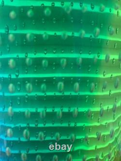 LARGE Murano Glass Hand Blown Controlled Bubble Vase by Bullicante, 12 1/8 inch