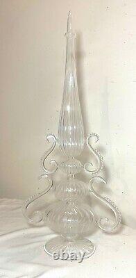 LARGE antique hand blown Italian Venetian Murano glass centerpiece sculpture art