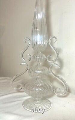 LARGE antique hand blown Italian Venetian Murano glass centerpiece sculpture art