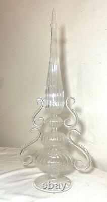 LARGE antique hand blown Italian Venetian Murano glass centerpiece sculpture art