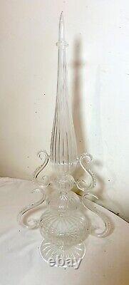 LARGE antique hand blown Italian Venetian Murano glass centerpiece sculpture art