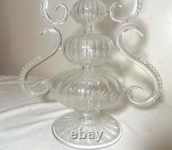 LARGE antique hand blown Italian Venetian Murano glass centerpiece sculpture art