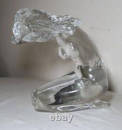 LARGE hand blown PINO SIGNORETTO studio nude lady Italian Murano glass sculpture