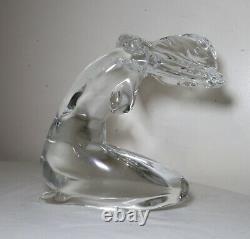LARGE hand blown PINO SIGNORETTO studio nude lady Italian Murano glass sculpture
