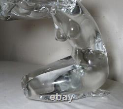 LARGE hand blown PINO SIGNORETTO studio nude lady Italian Murano glass sculpture