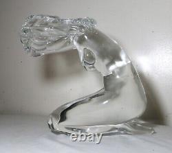 LARGE hand blown PINO SIGNORETTO studio nude lady Italian Murano glass sculpture