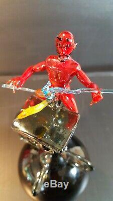 LUCIO BUBACCO Murano Hand Blown Glass Satan Devil Perfume Bottle SIGNED Original