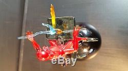 LUCIO BUBACCO Murano Hand Blown Glass Satan Devil Perfume Bottle SIGNED Original