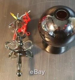 LUCIO BUBACCO Murano Hand Blown Glass Satan Devil Perfume Bottle SIGNED Original