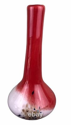Large 13 1/2 Heavy Thick Murano Hand Blown Art Glass Chimney Genie Vase