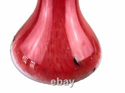 Large 13 1/2 Heavy Thick Murano Hand Blown Art Glass Chimney Genie Vase
