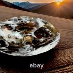 Large 14.5 Inch Murano Style Hand Blown Art Glass Charger Plate Signed 2001