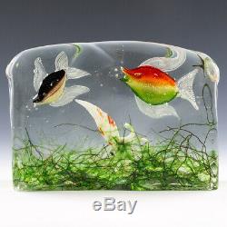 Large Cenedese Murano Aquarium Block Sculpture c1955