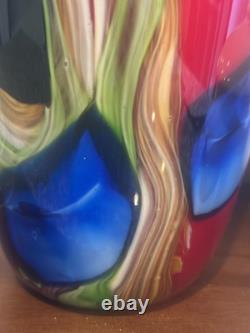 Large Exquisite possible Murano hand blown glass vase, perfect condition