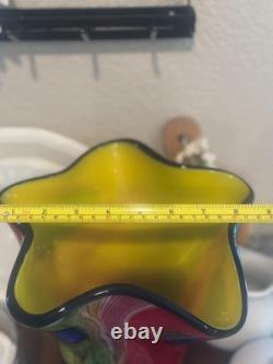 Large Exquisite possible Murano hand blown glass vase, perfect condition