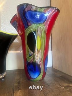 Large Exquisite possible Murano hand blown glass vase, perfect condition