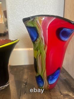Large Exquisite possible Murano hand blown glass vase, perfect condition