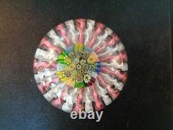 Large FRATELLI TOSO Murano Glass Twisted Ribbon Millefiori CROWN Paperweight