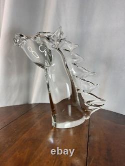 Large Hand Blown Murano Art Glass Horse Head 11 Gorgeous HUGE