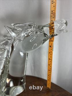 Large Hand Blown Murano Art Glass Horse Head 11 Gorgeous HUGE