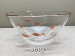 Large Hand Blown Murano Serving Bowl with koi/goldfish 9 3/4