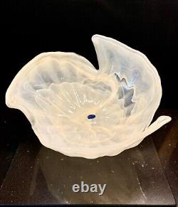 Large Hand Blown Murano Swirl Pattern Decorative Bowl Made In Italy 12