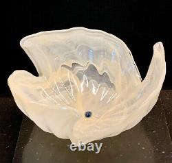 Large Hand Blown Murano Swirl Pattern Decorative Bowl Made In Italy 12