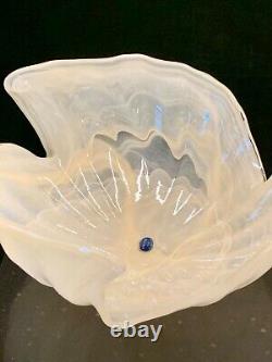 Large Hand Blown Murano Swirl Pattern Decorative Bowl Made In Italy 12