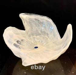 Large Hand Blown Murano Swirl Pattern Decorative Bowl Made In Italy 12