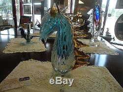 Large Hand Blown Murano-style Glass Horse
