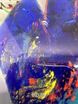 Large Heavy 14 Pound Murano Style Hand Blown Glass Fish Aquarium