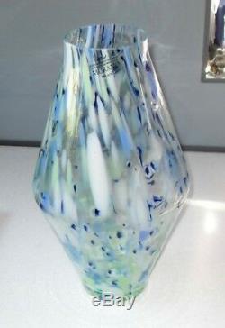 Large Italian Murano Vertro Eseguito Art Glass Vase Fantastic Shape