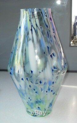 Large Italian Murano Vertro Eseguito Art Glass Vase Fantastic Shape