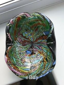Large Murano AVeM zanfirico millefiori'tutti frutti' art glass bowl C 1960'S