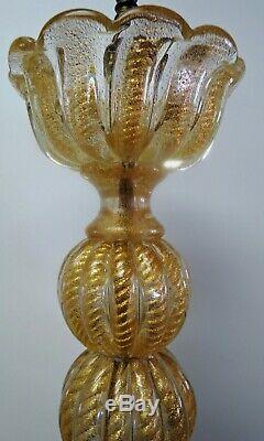 Large Murano Art Glass Barovier & Toso Cordonado Lamp Worth a Look