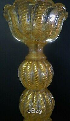 Large Murano Art Glass Barovier & Toso Cordonado Lamp Worth a Look