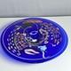 Large Murano Cobalt Blue Art Glass Millefiori Bowl Hand Blown 16