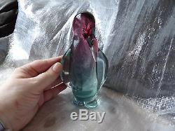 Large Murano Glass Archimede Seguso Emperor Penguin Sculpture Part Label