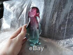 Large Murano Glass Archimede Seguso Emperor Penguin Sculpture Part Label