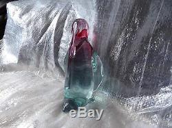 Large Murano Glass Archimede Seguso Emperor Penguin Sculpture Part Label