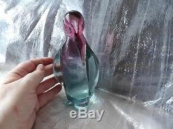 Large Murano Glass Archimede Seguso Emperor Penguin Sculpture Part Label