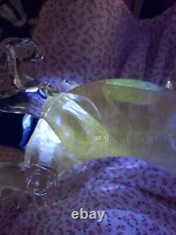 Large Murano Glass Horse Cased Gold Flakes Glows
