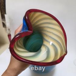 Large Murano Glass Vase Hand-blown Art Millefiori Calla Lilli Heavy Thick 20